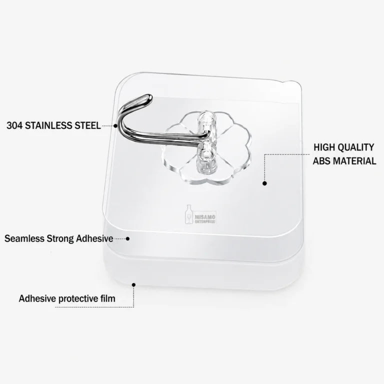 Heavy-Duty Adhesive Wall Hooks Pack Off 2 | Waterproof, Damage-Free Wall Hangers