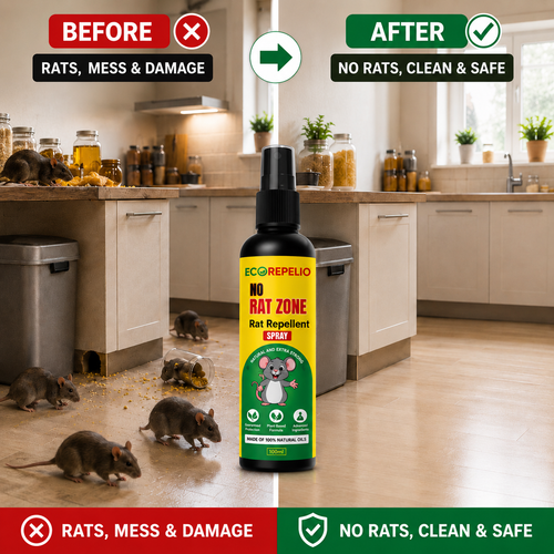 Rat Repellent Spray for Home & Storage | Herbal Rodent Control | Non-Toxic & Safe
